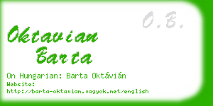 oktavian barta business card